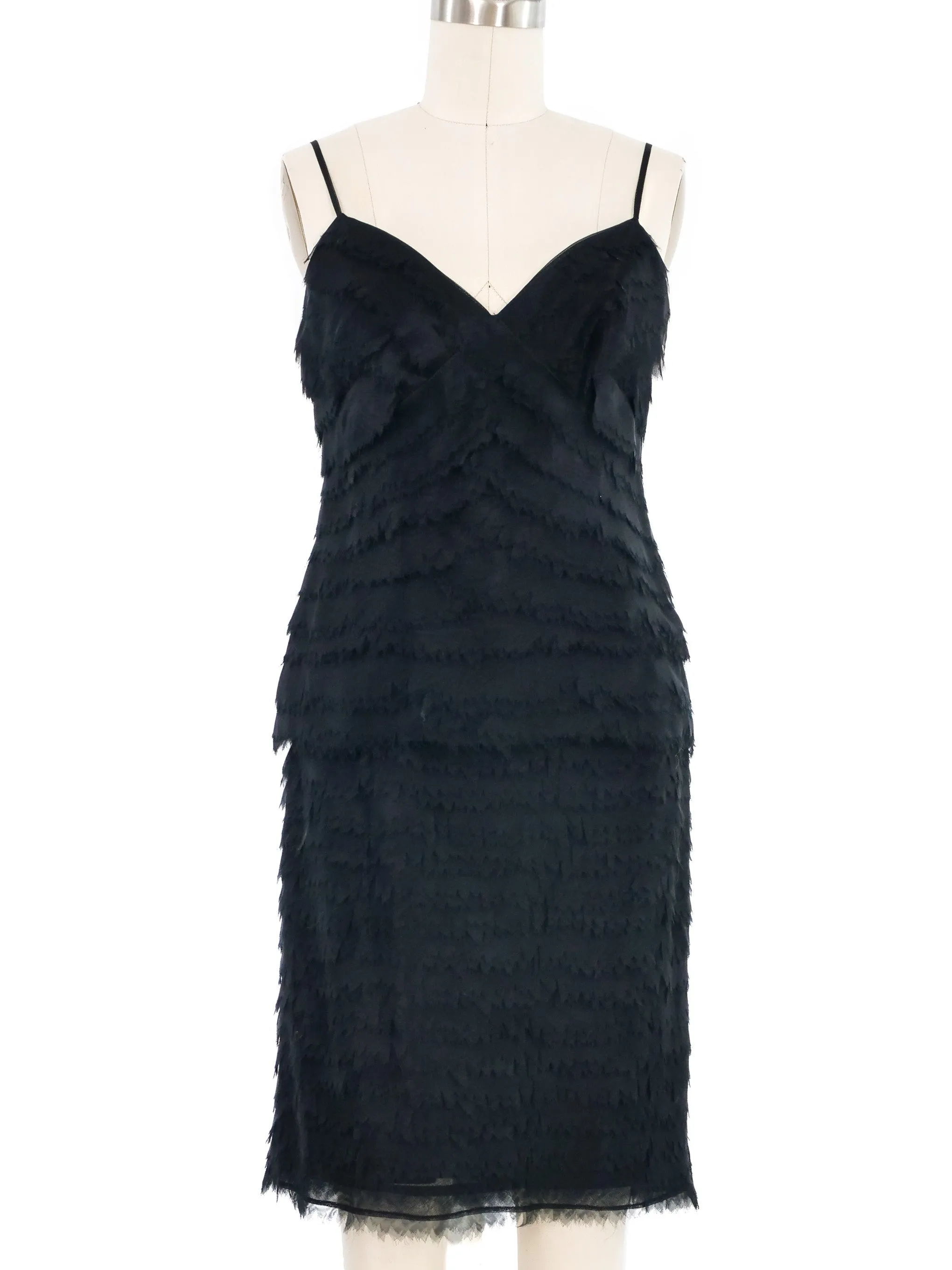 1990s Herve Leger Layered Chiffon Three Piece Skirt Suit