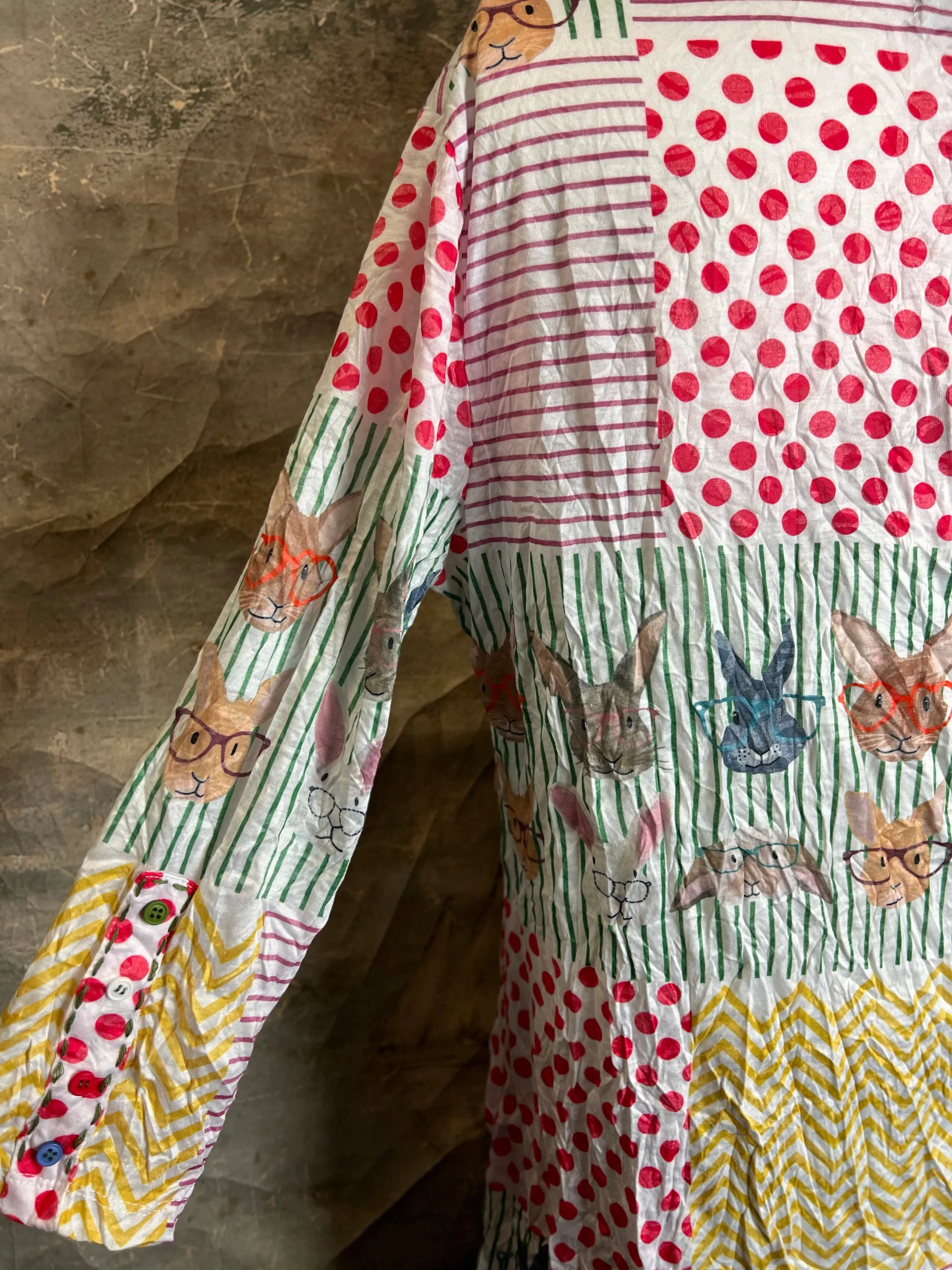 25045 Crinkle Mix Media Tunic