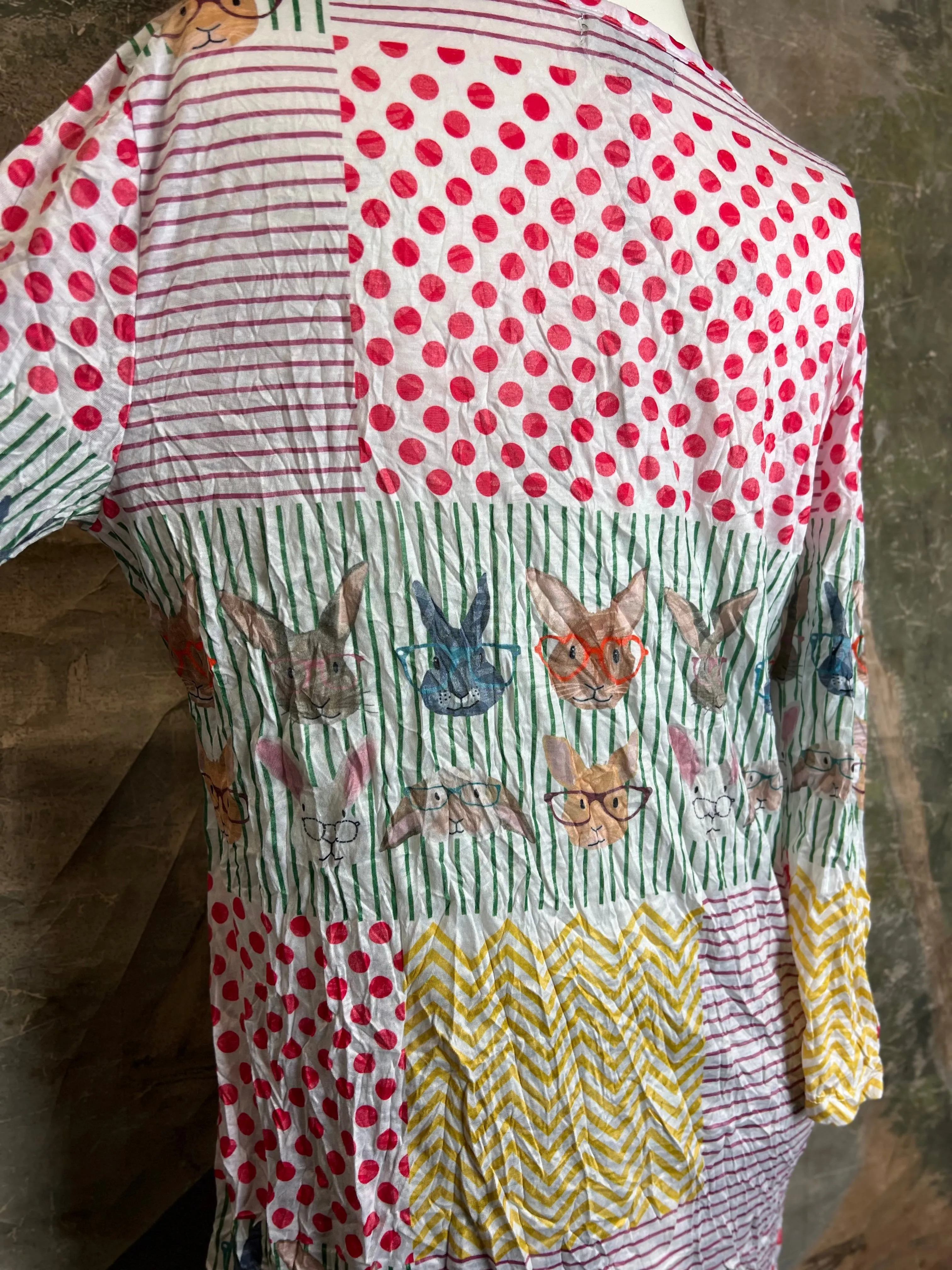 25045 Crinkle Mix Media Tunic