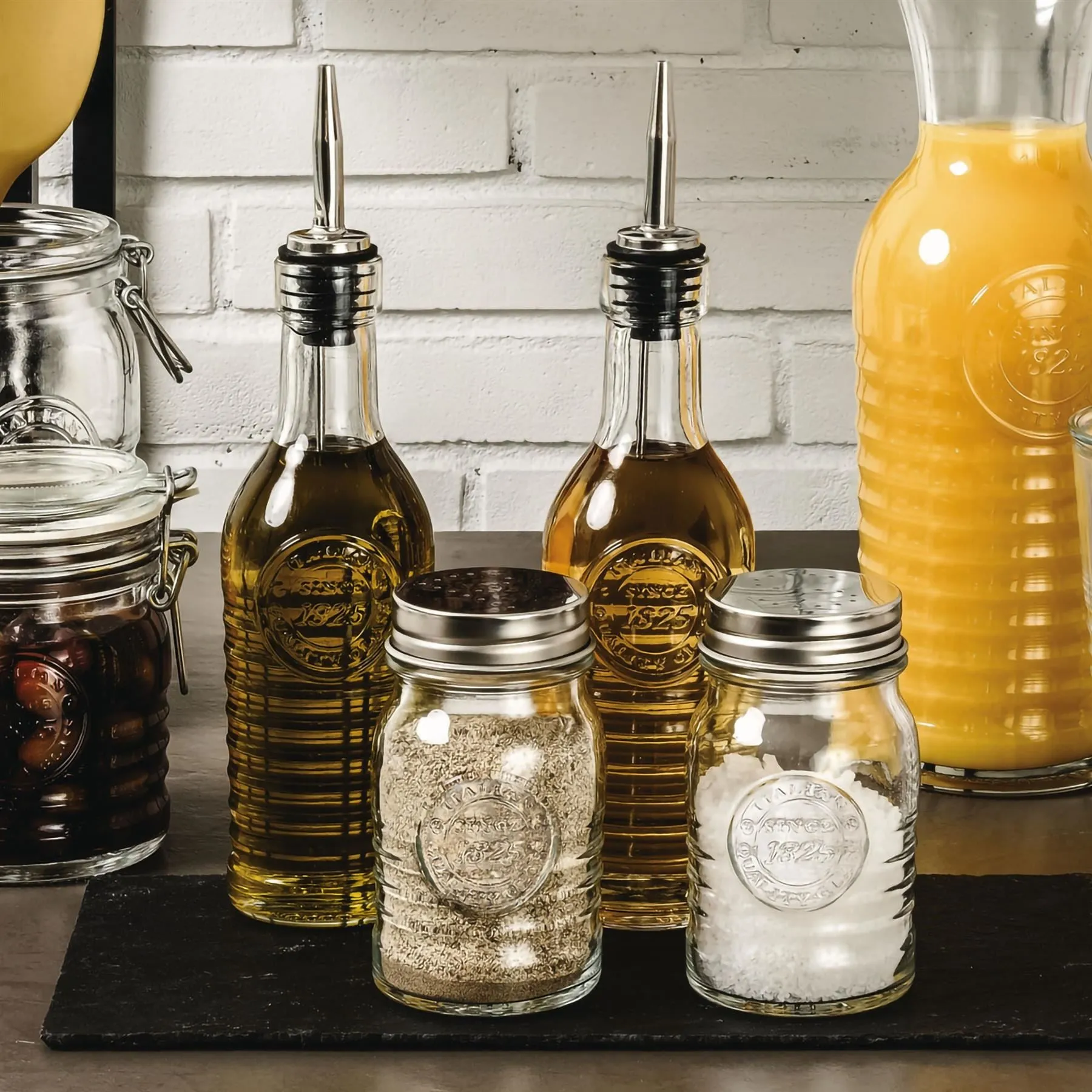 268ml Officina 1825 Olive Oil Glass Bottle - By Bormioli Rocco