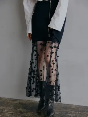 3D FLOWER LAYERED SKIRT