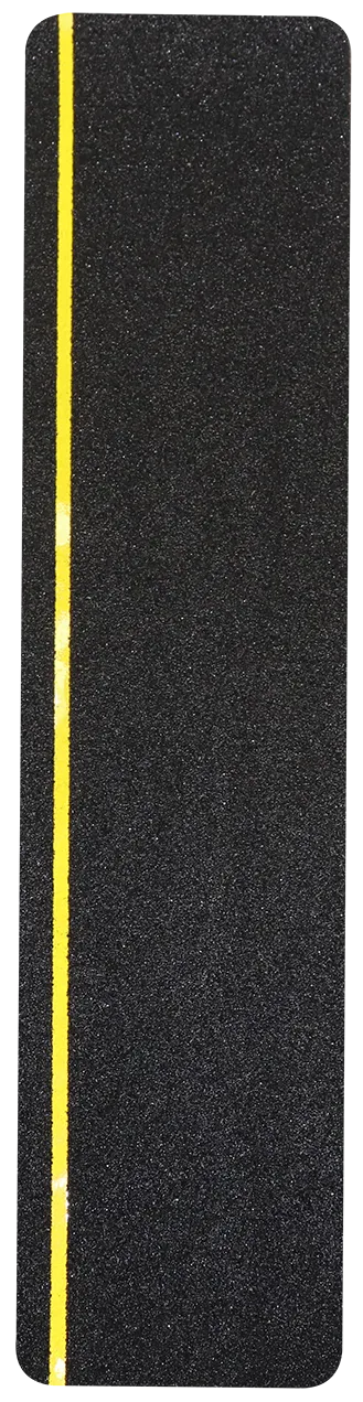 6" x 24" Black Grit Stop Anti-Slip Tape with Reflective Strip
