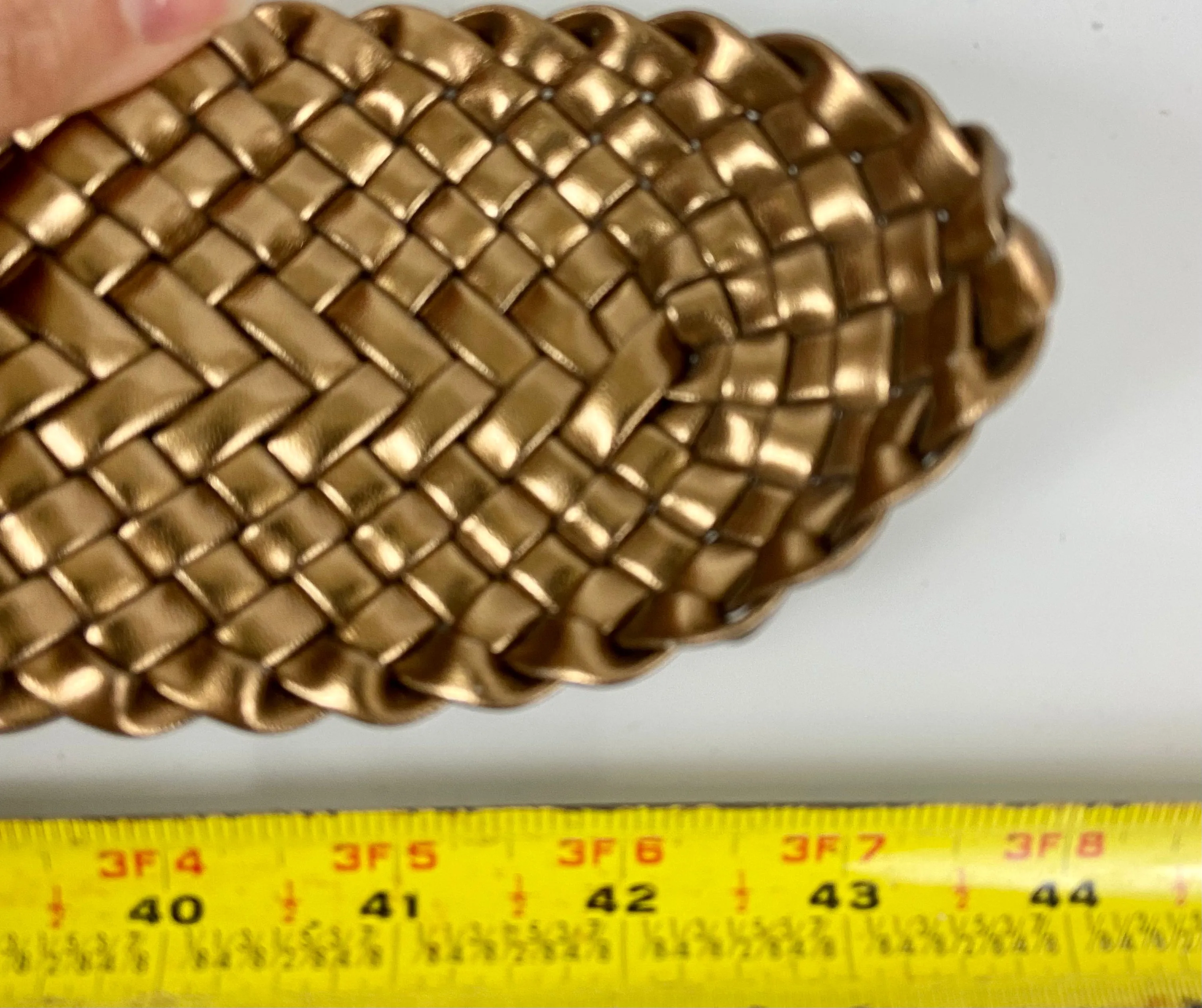 80's Vintage Woven Metallic Gold Braided
Belt