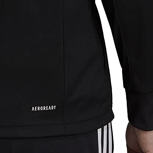 adidas Men's AEROREADY Sereno Cut 3-Stripes Slim Track Top, Black/White, Small