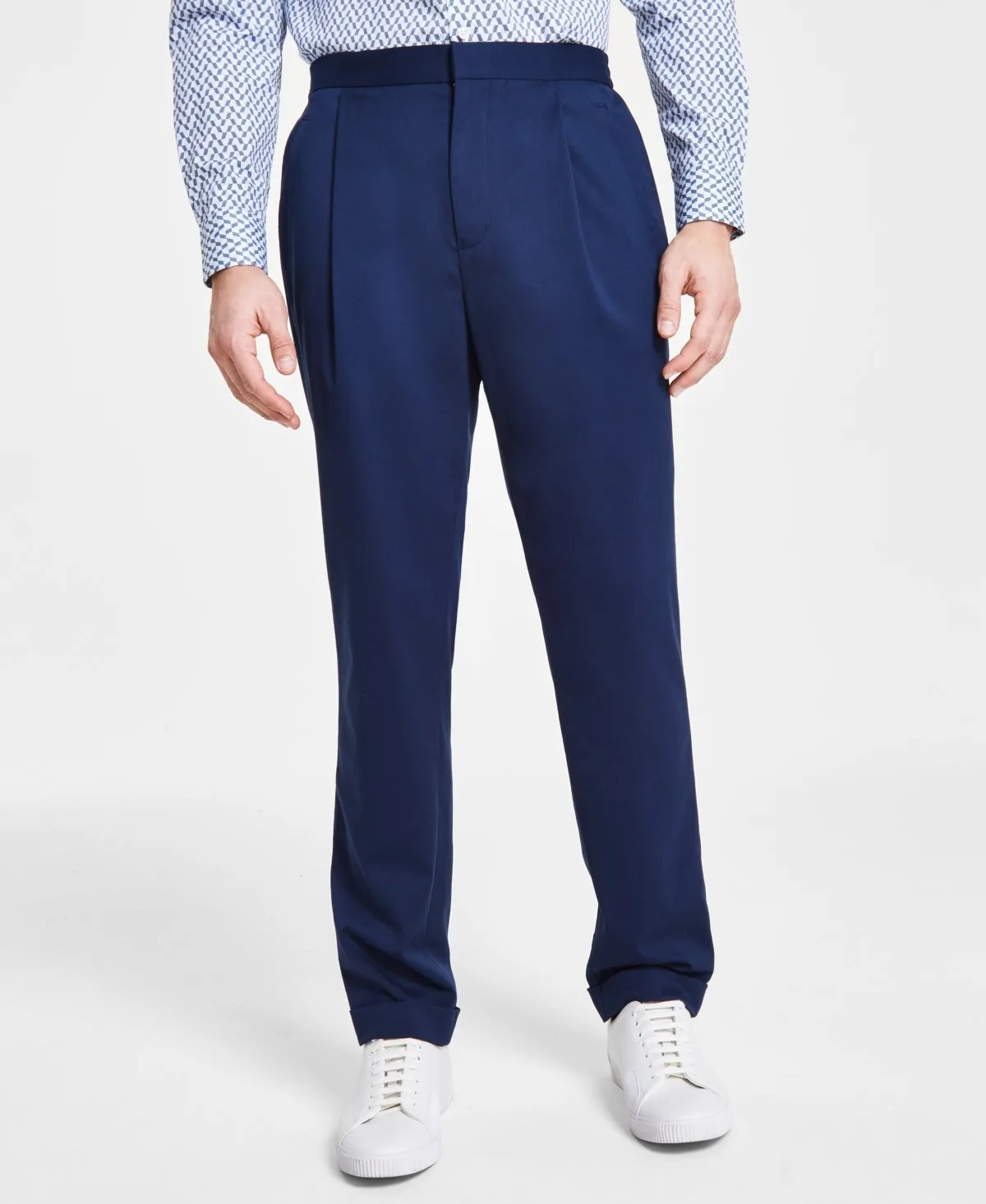 Alfani Men's Modern Fit Stretch Dress Pants Blue 30 x 30