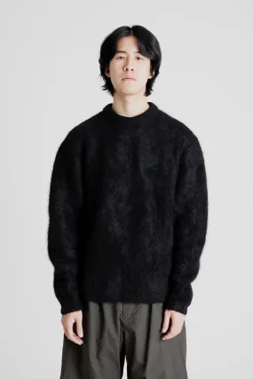 Alpaca Round Neck Pullover - Black