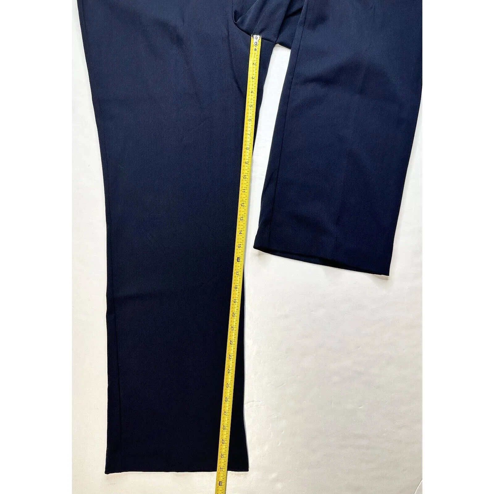APT 9 Curvy Wide Trouser Leg 16 Navy Blue Stretch Dress Pants Career Plus NEW