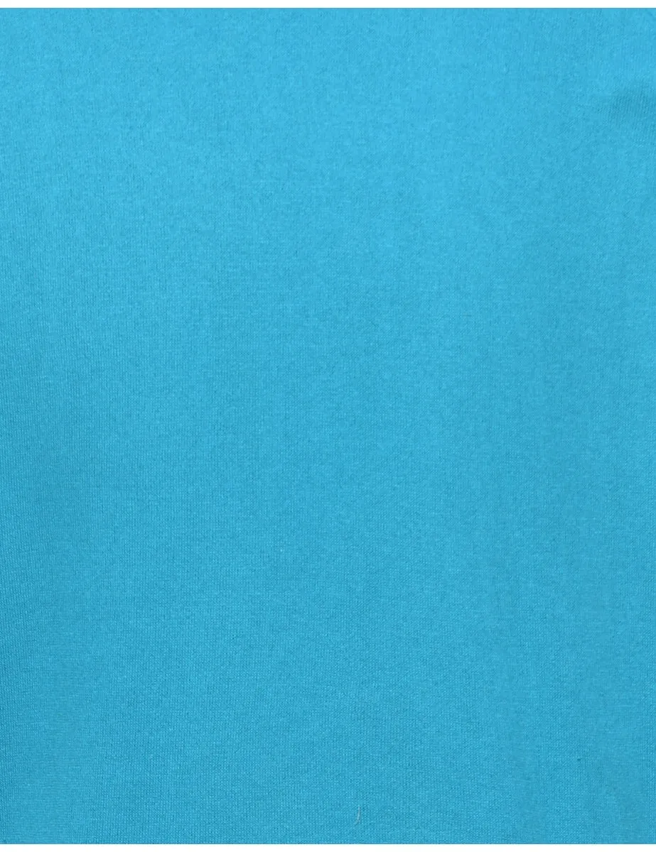 Aqua Blue Plain Sweatshirt - L