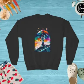 Astronaut Youth Crewneck Sweatshirt - Comfy & Vibrant Design