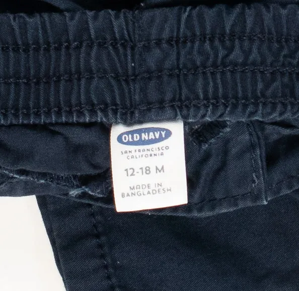 BABY BOY SIZE 12/18 MONTHS - OLD NAVY, Navy Blue Cotton Dress Pants EUC B48