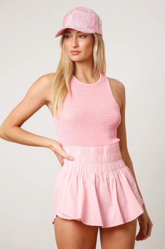 Back It Up Sporty Romper - Pink