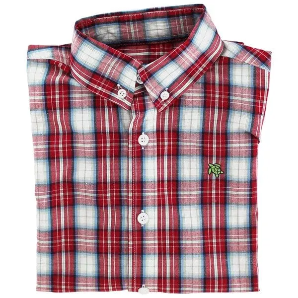 Bailey Boys Roscoe Button Down Shirt -Cranberry