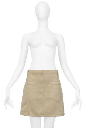 BALENCIAGA KHAKI POCKET MINI SKIRT