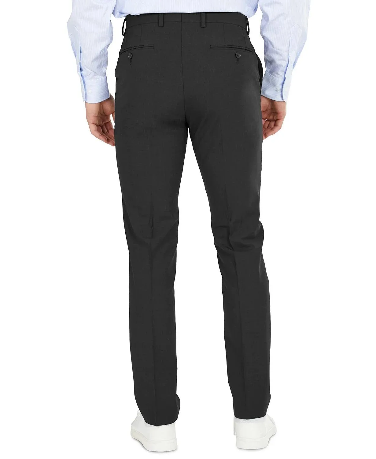 Bar Iii Mens Skinny fit Dress Pants 30 / 30 Black Solid