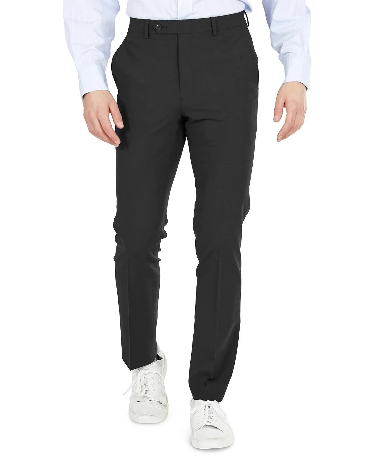 Bar Iii Mens Skinny fit Dress Pants 30 / 30 Black Solid