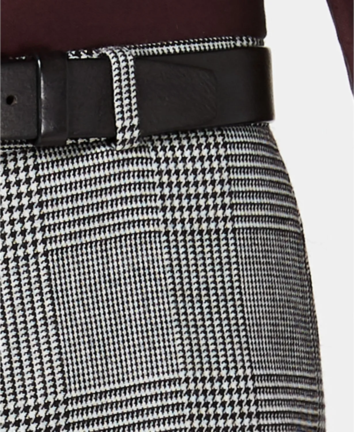 Bar III Men's Slim Fit  Plaid Suit Dress Pants Black White 34 x 34