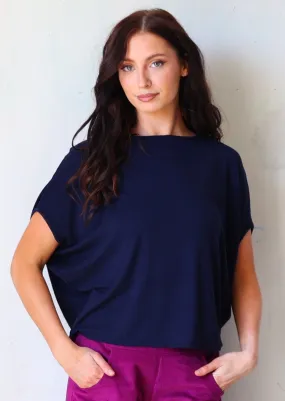 Batwing T-shirt Navy Blue