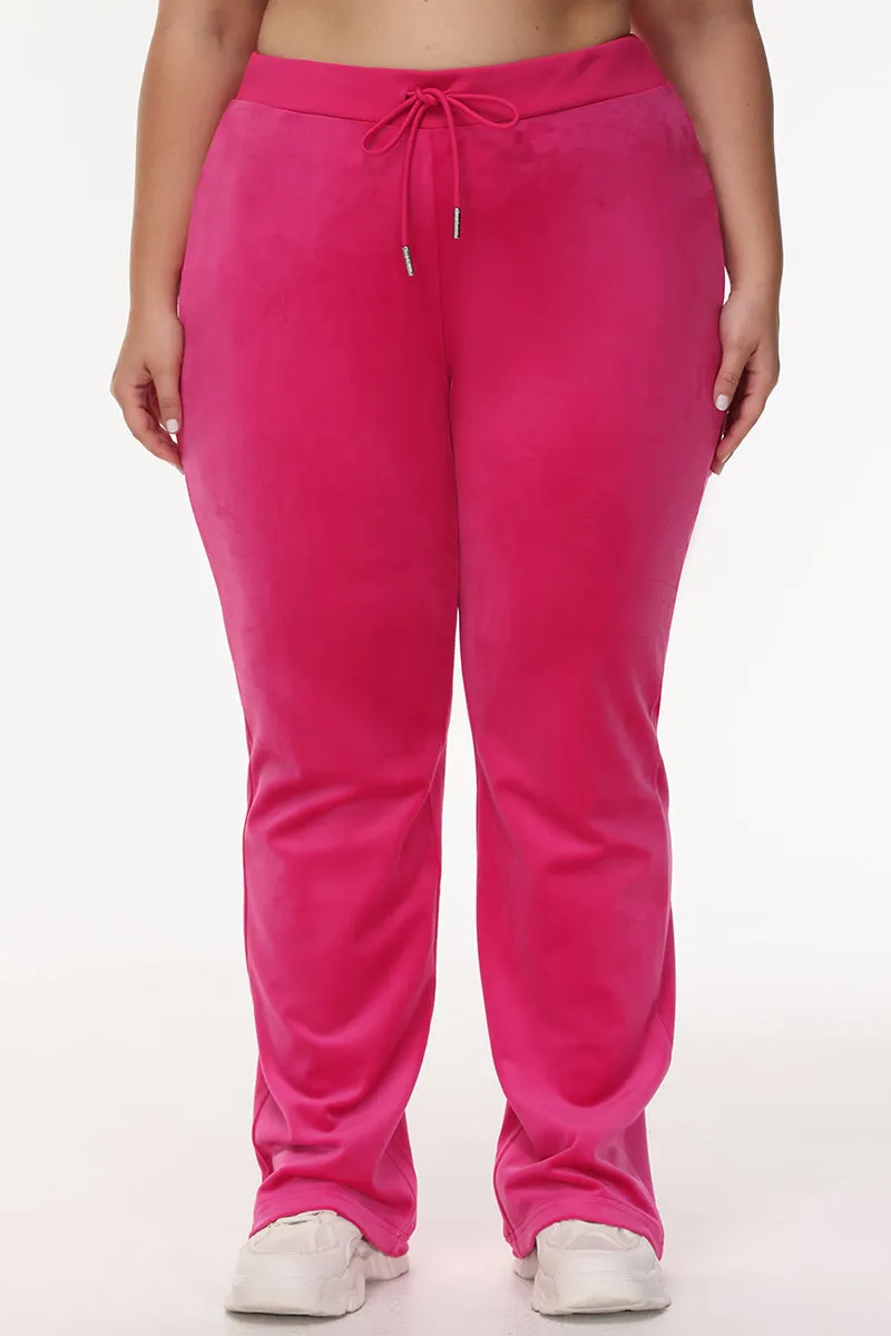 Bestie Big Bling Velour Track Pants
