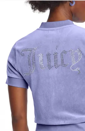 Big Bling Velour Track Jacket Short Sleeve