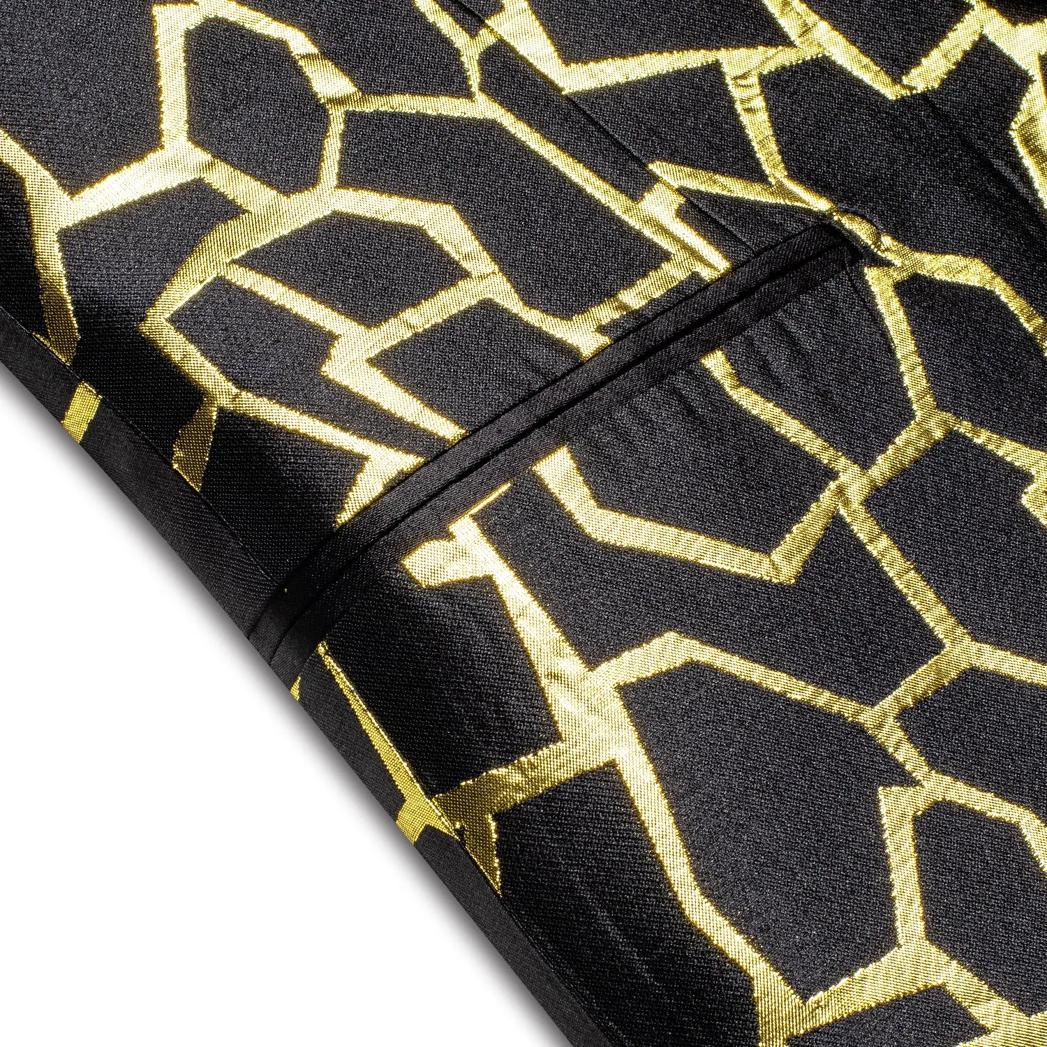 Black Golden Novelty Men's Suit Black Collar for Party