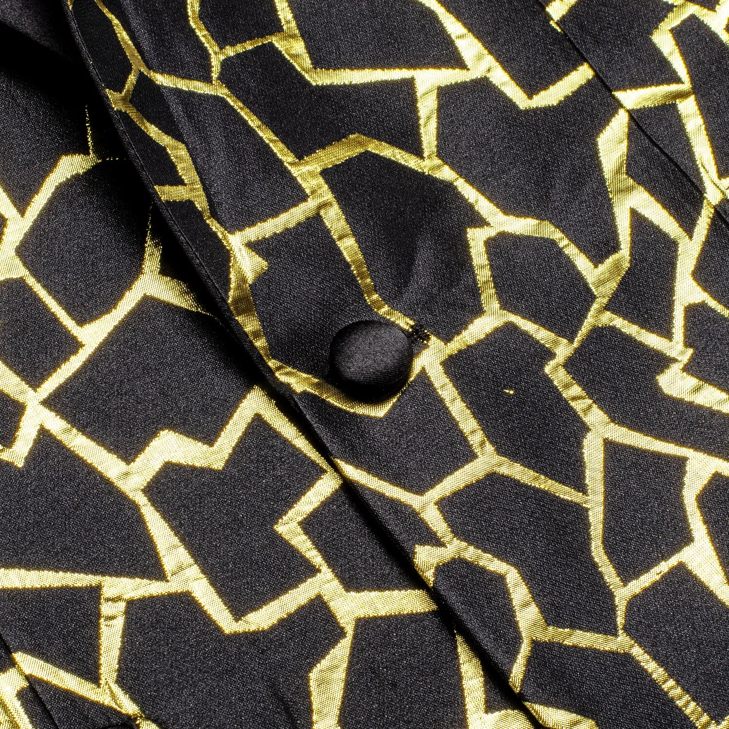 Black Golden Novelty Men's Suit Black Collar for Party