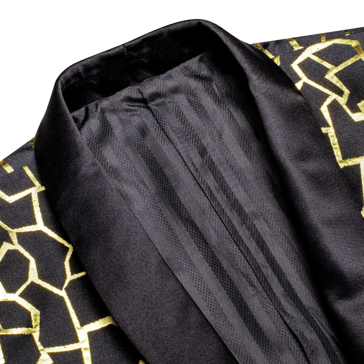 Black Golden Novelty Men's Suit Black Collar for Party