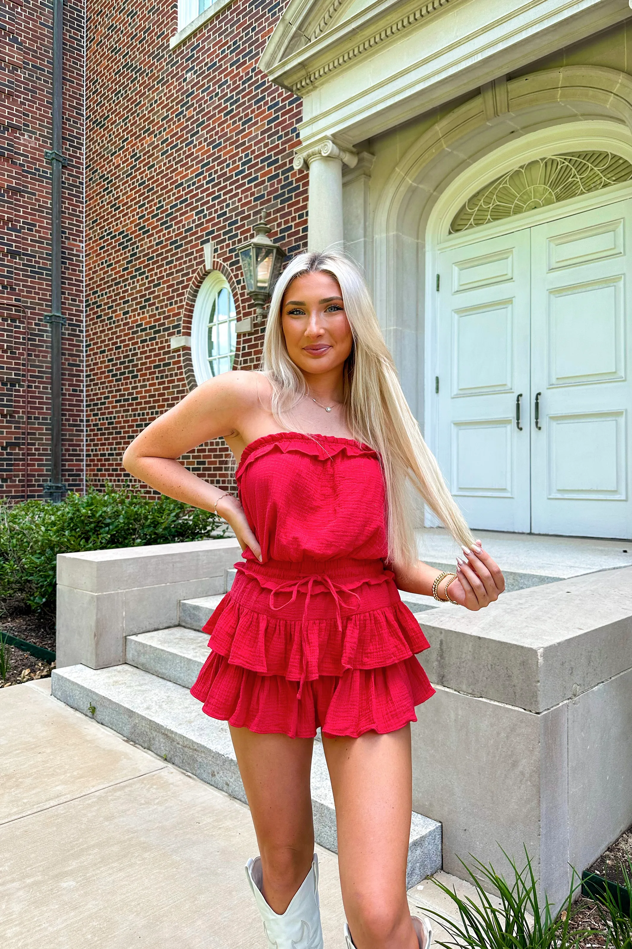 Blanche Strapless Romper