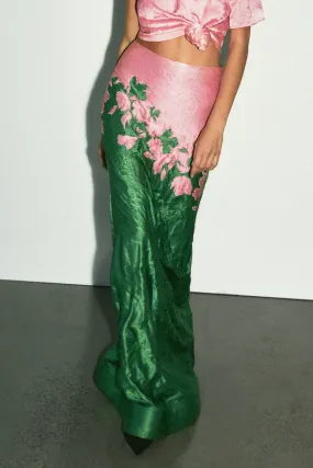 Blown Away Slip Skirt | Grass Green
