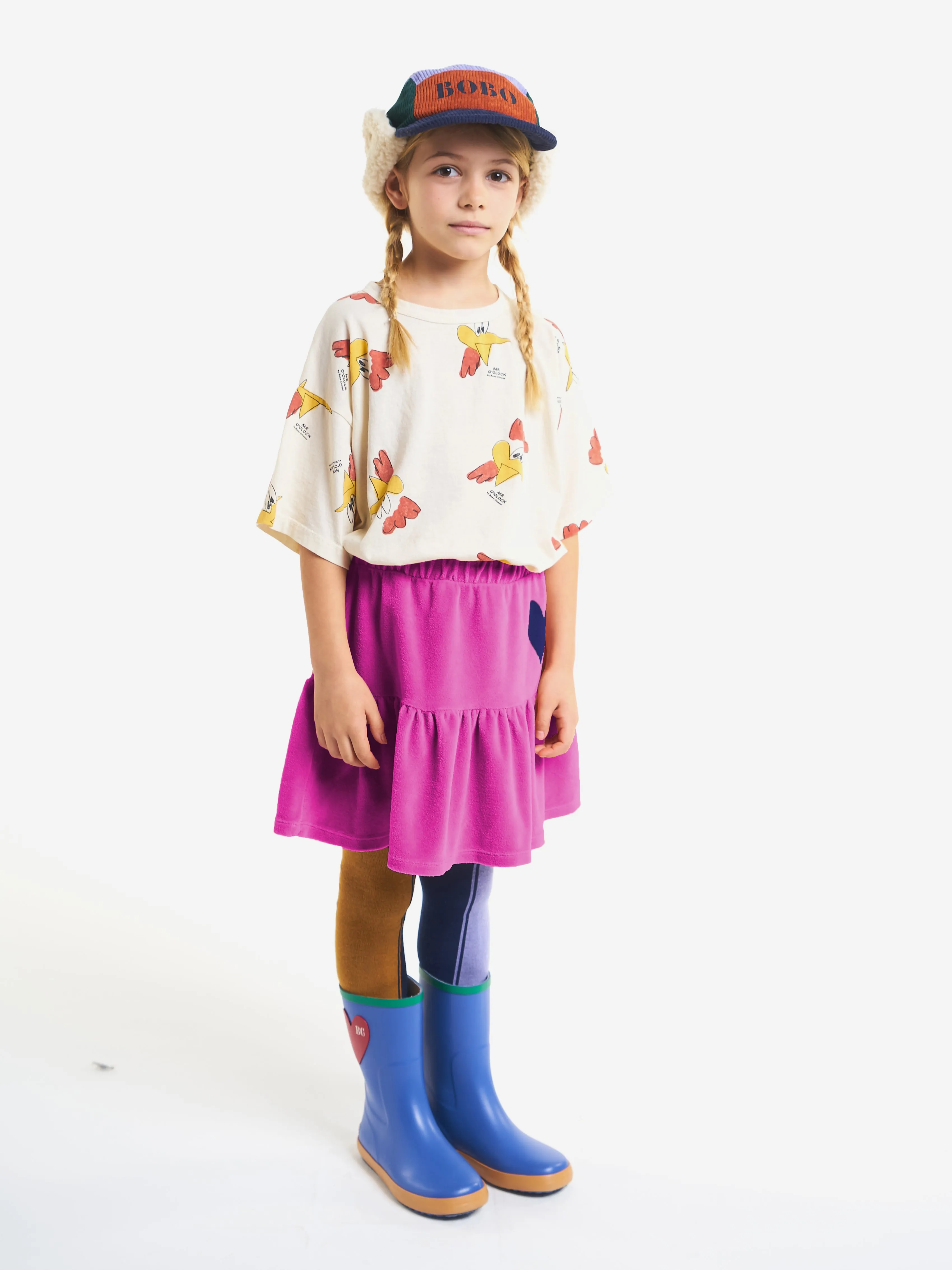 Bobo Choses Heart Velvet Skirt