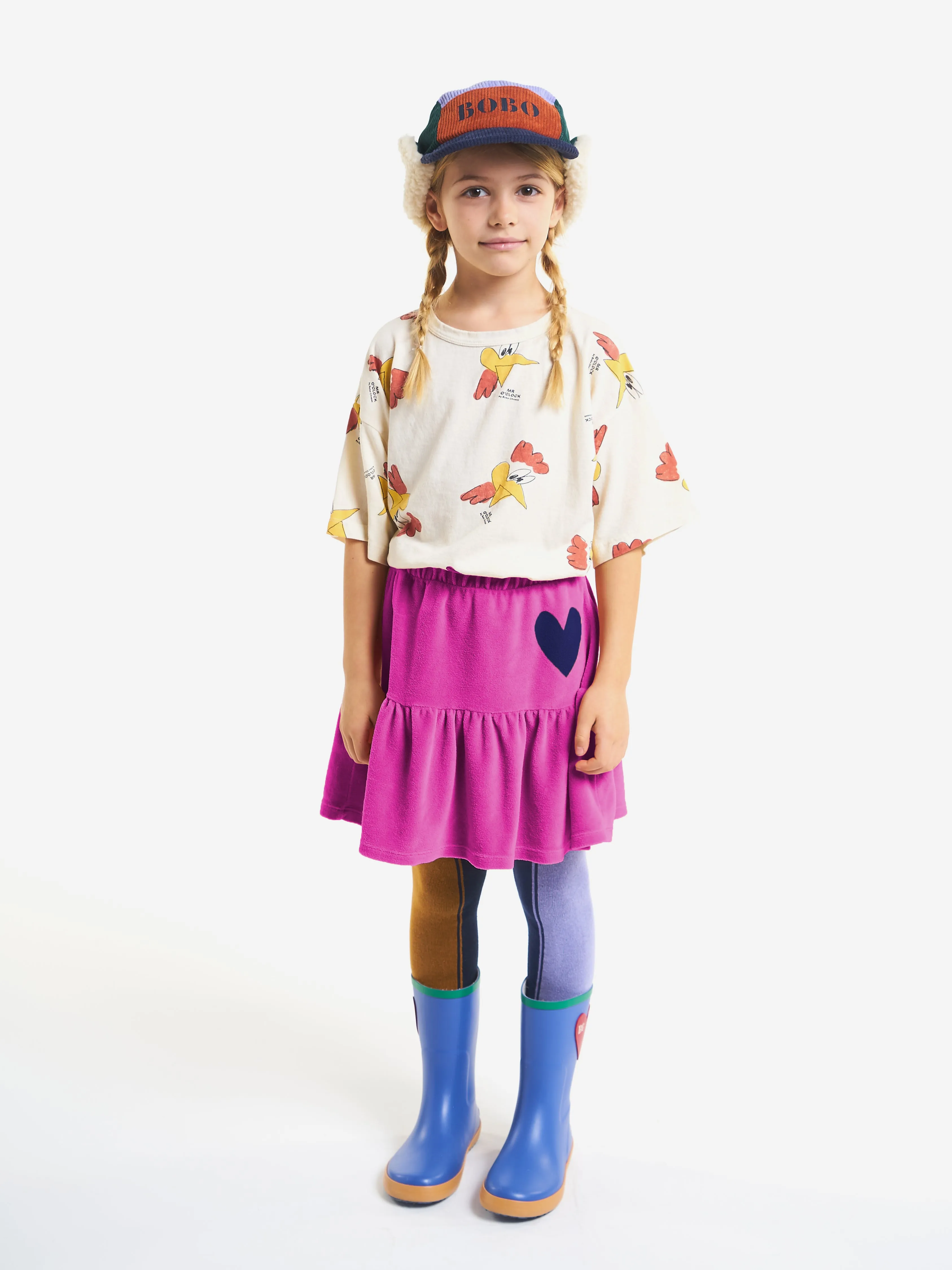 Bobo Choses Heart Velvet Skirt