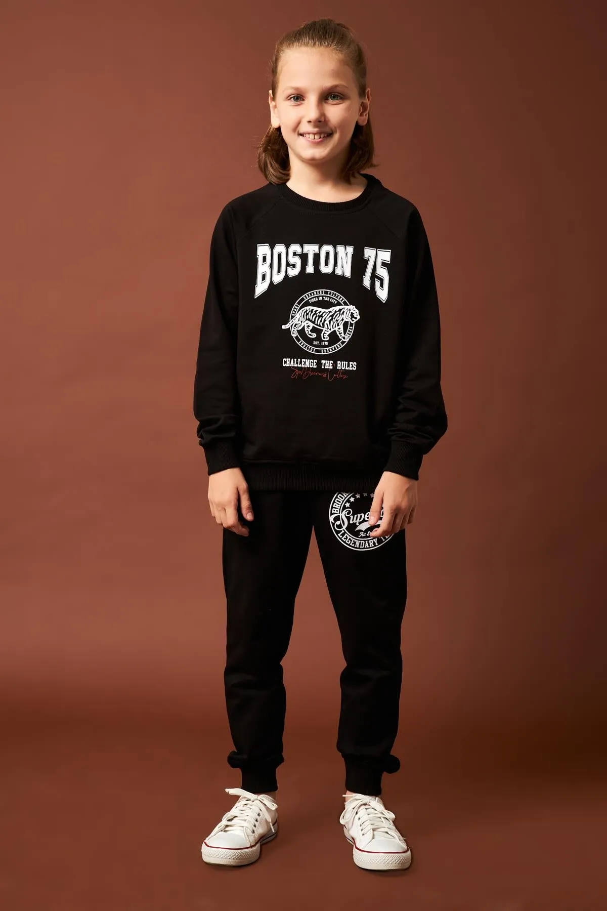 boston baskili erkek çocuk sweatshirt