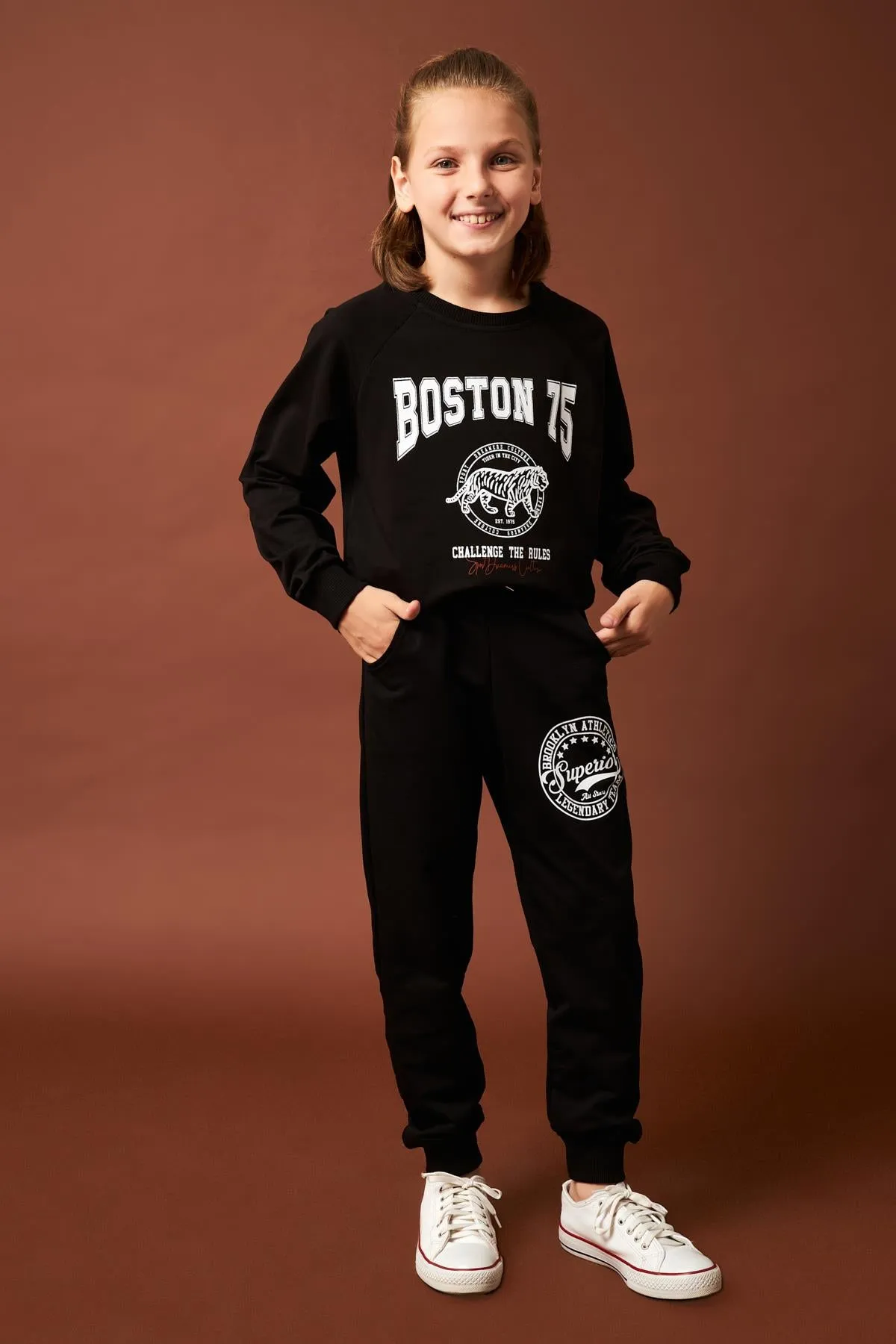 boston baskili erkek çocuk sweatshirt
