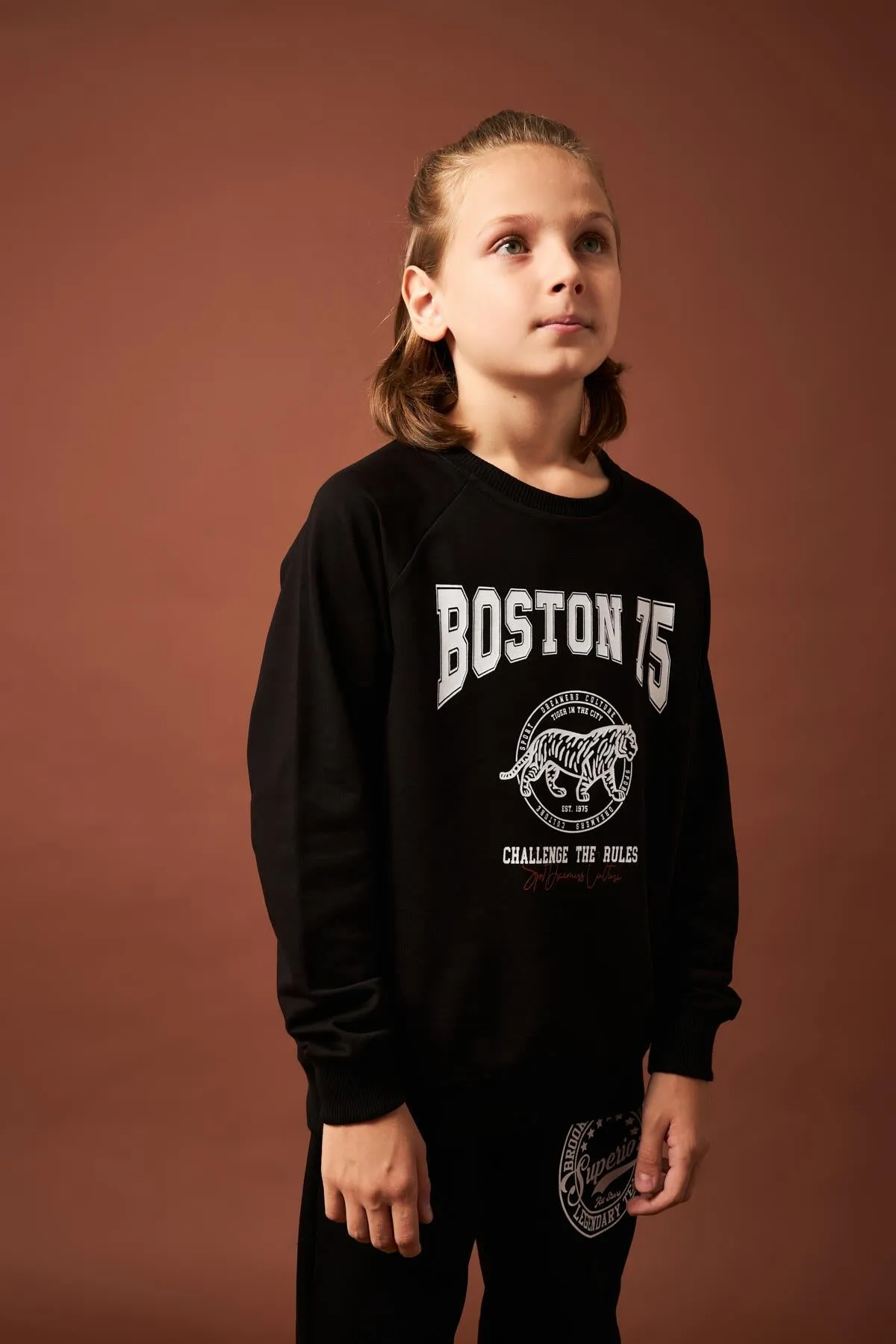 boston baskili erkek çocuk sweatshirt