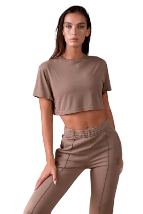 BOXY T-SHIRT - Tan