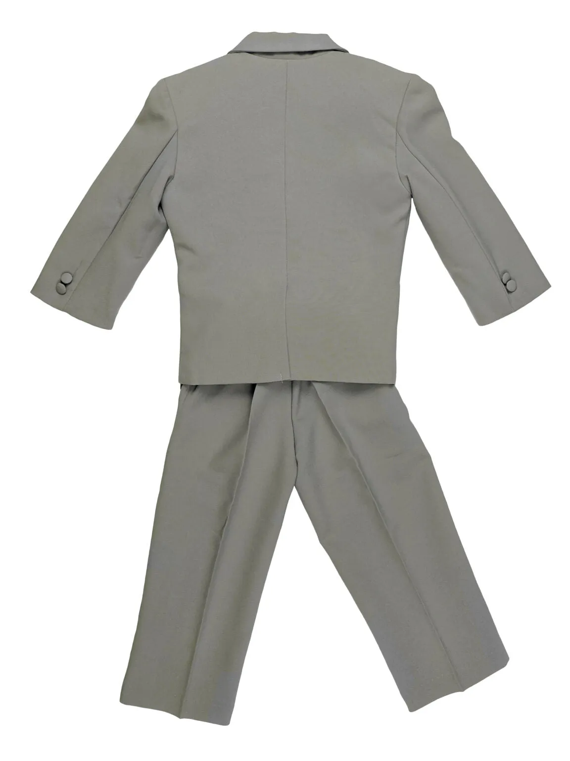Boys Formal 5 Piece Suit with Shirt and Vest – Light Gray - AH-BY013