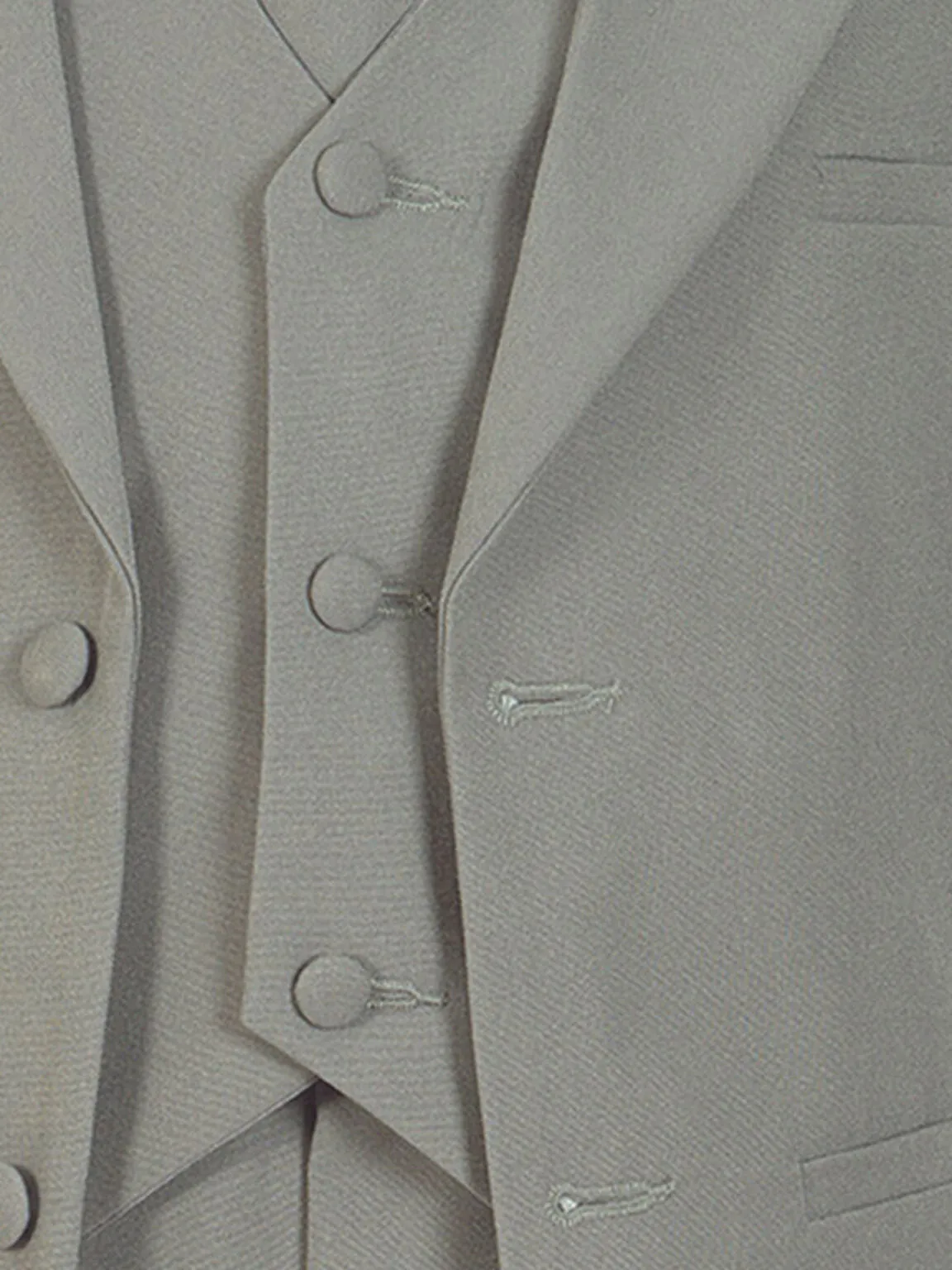 Boys Formal 5 Piece Suit with Shirt and Vest – Light Gray - AH-BY013