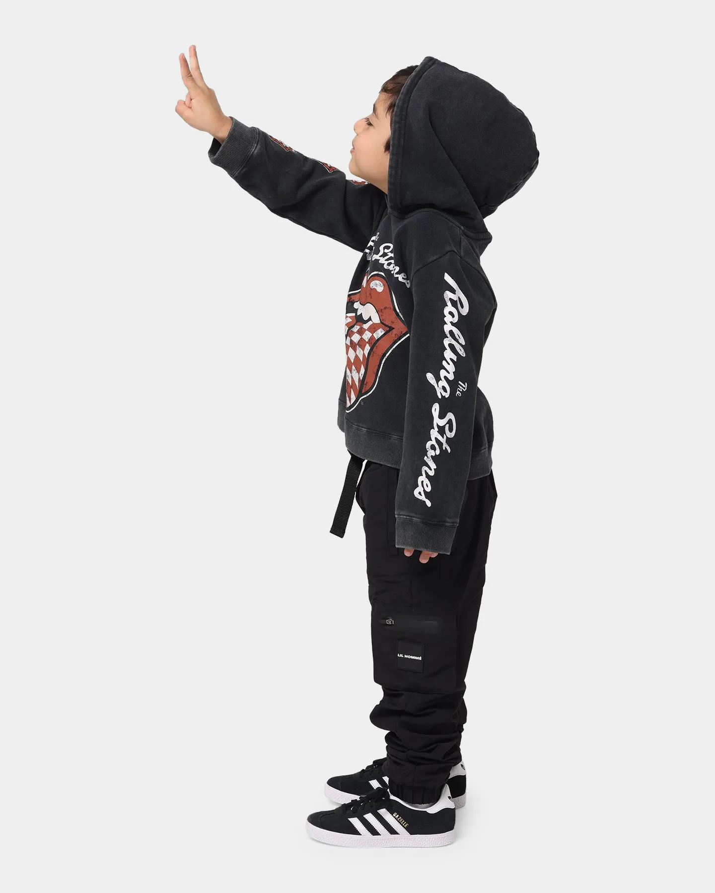 Bravado Kids' Rolling Stone Checker Hoodie Black