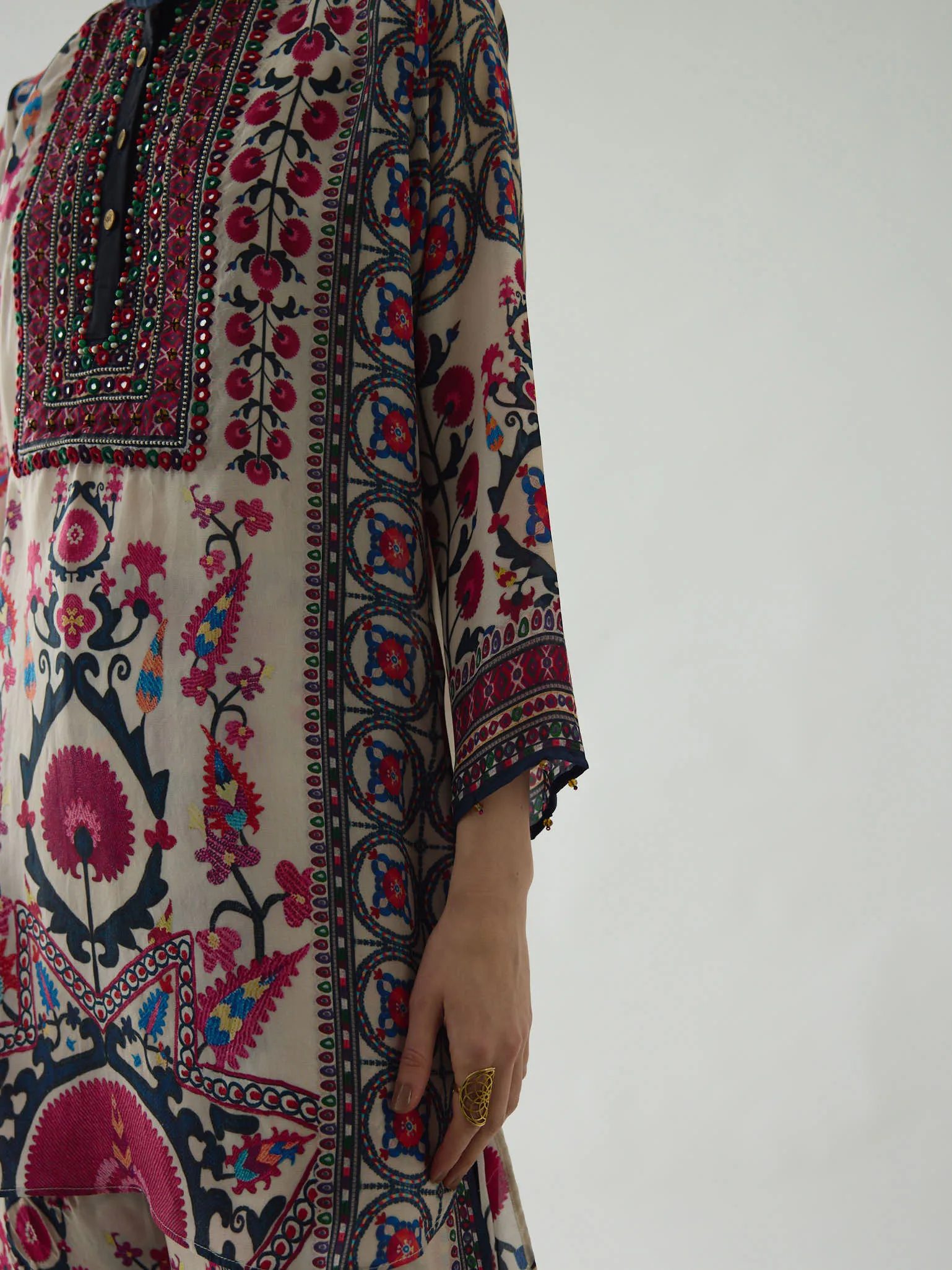 Bukhara Raspberry Baaka - Gloria Tunic Set