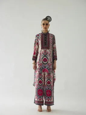 Bukhara Raspberry Baaka - Gloria Tunic Set