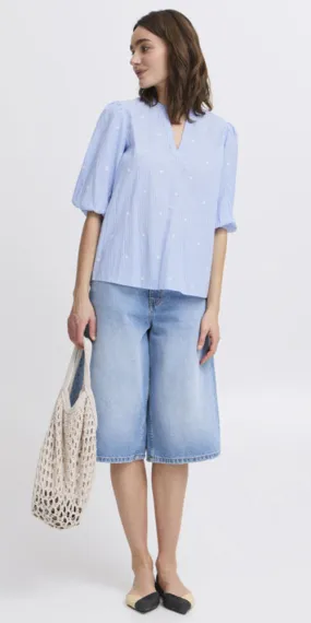 B.Young Striped Tunic Blouse