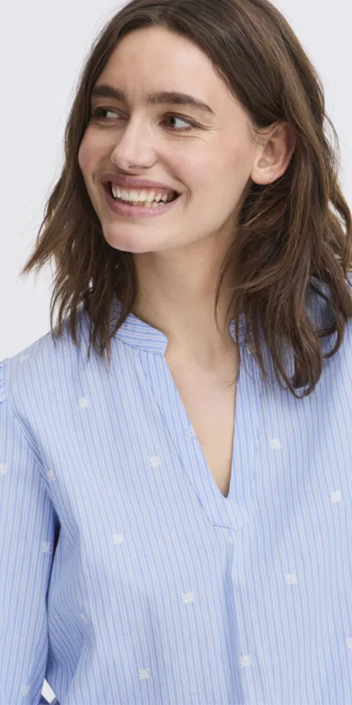 B.Young Striped Tunic Blouse