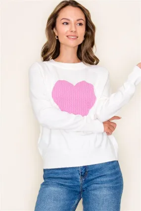 Cable Heart Pullover
