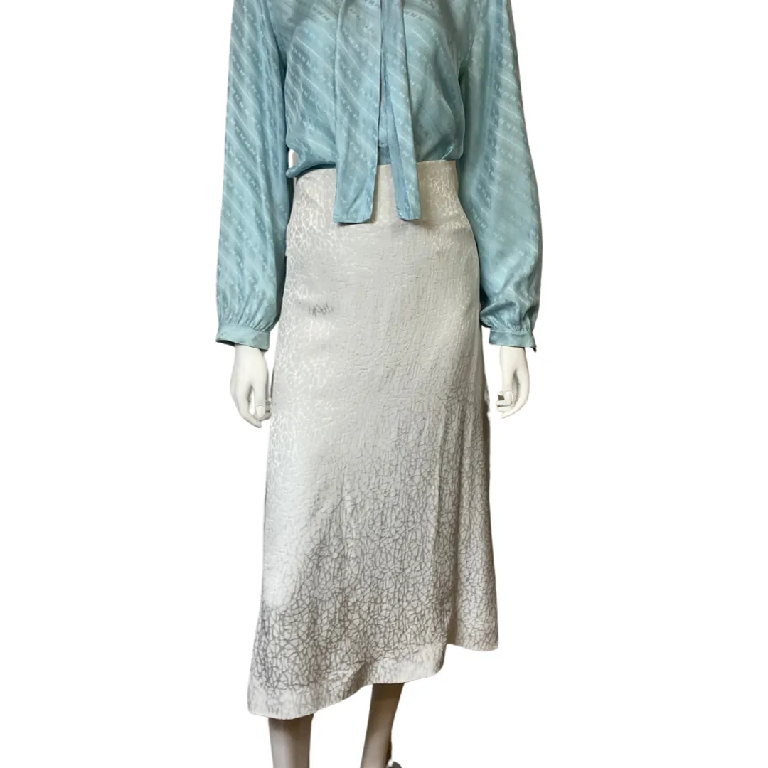 Calvin Klein Collection 205W39NYC Silk Jacquard Kaydee Skirt Size 38