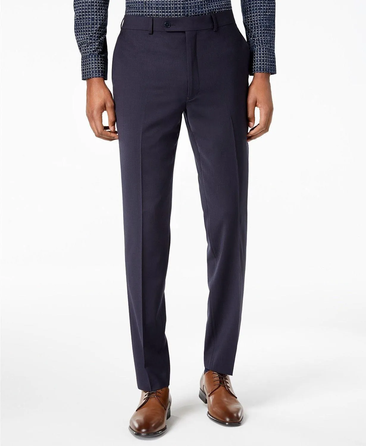 Calvin Klein Mens Skinny fit Dress Pants 30 / 30 Blue Solid Stretch