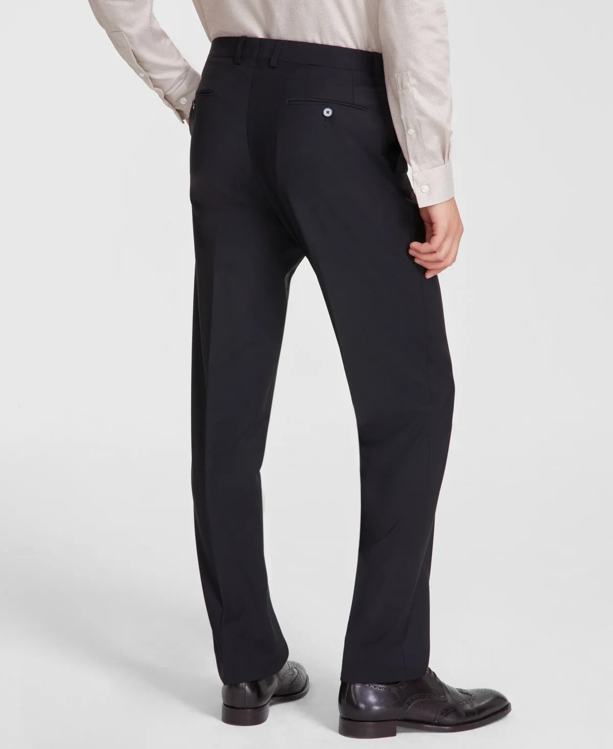 Calvin Klein Mens Slim fit Dress Pants 38 / 32 Black Solid