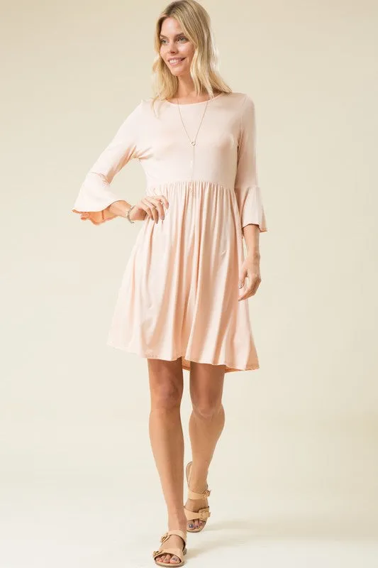 Carrie Bell Sleeve Babydoll Dress