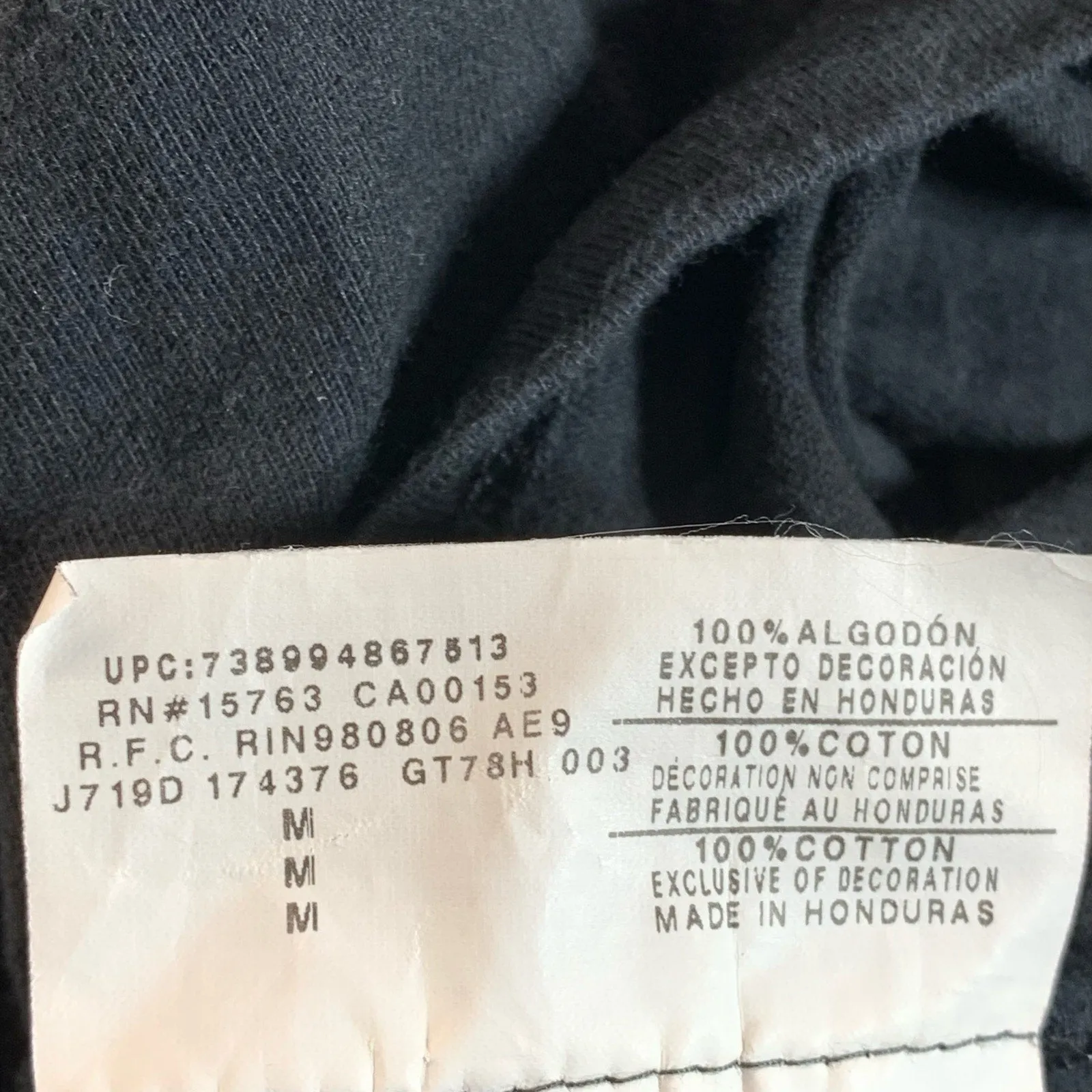 CHAMPION Authentic Athleticwear Men's Black Script Logo Crewneck Sweatshirt SZ M