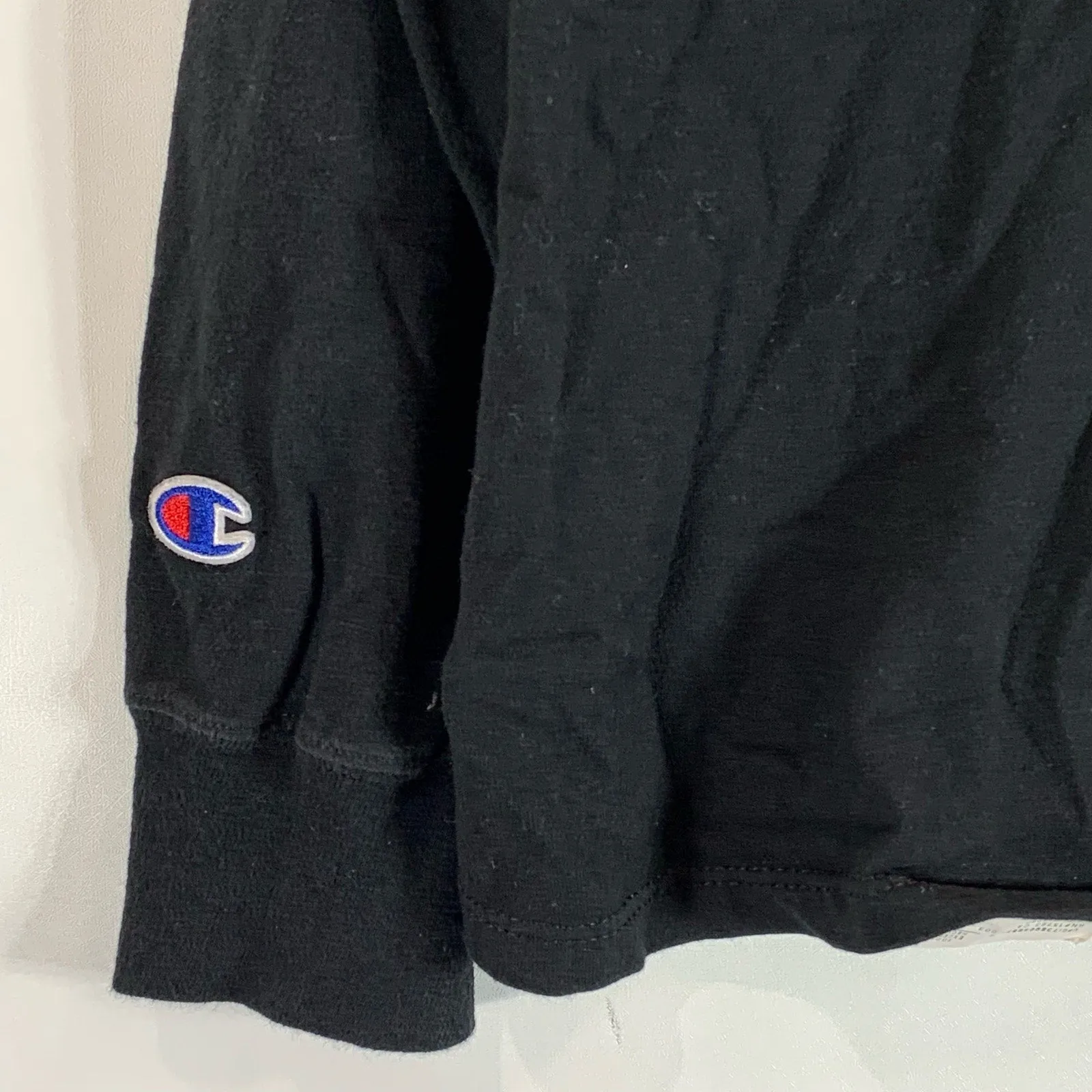 CHAMPION Authentic Athleticwear Men's Black Script Logo Crewneck Sweatshirt SZ M