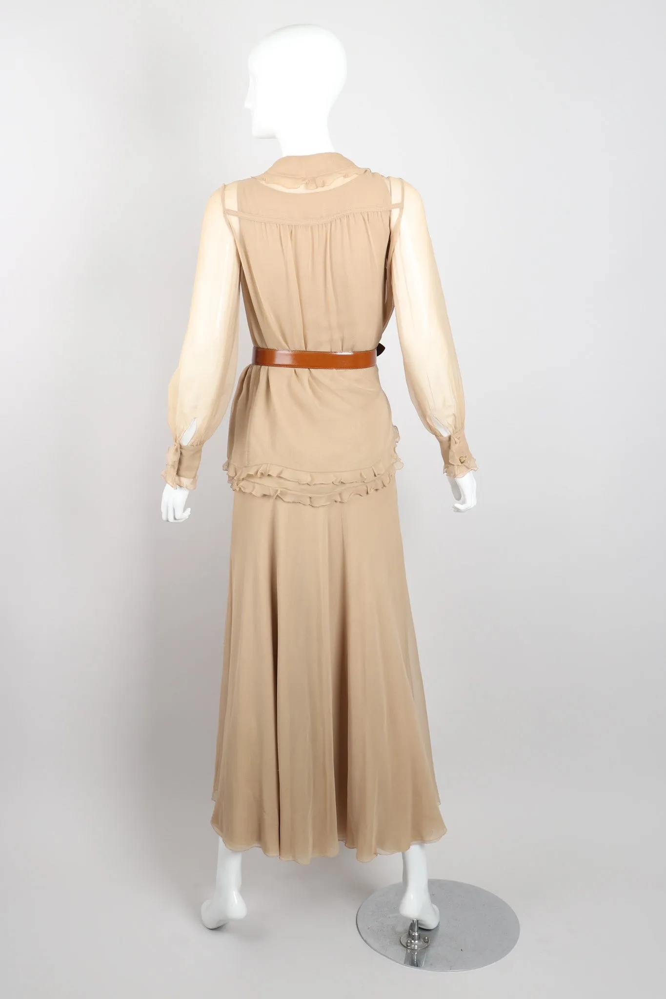 Chiffon 3-Piece Ruffle Set