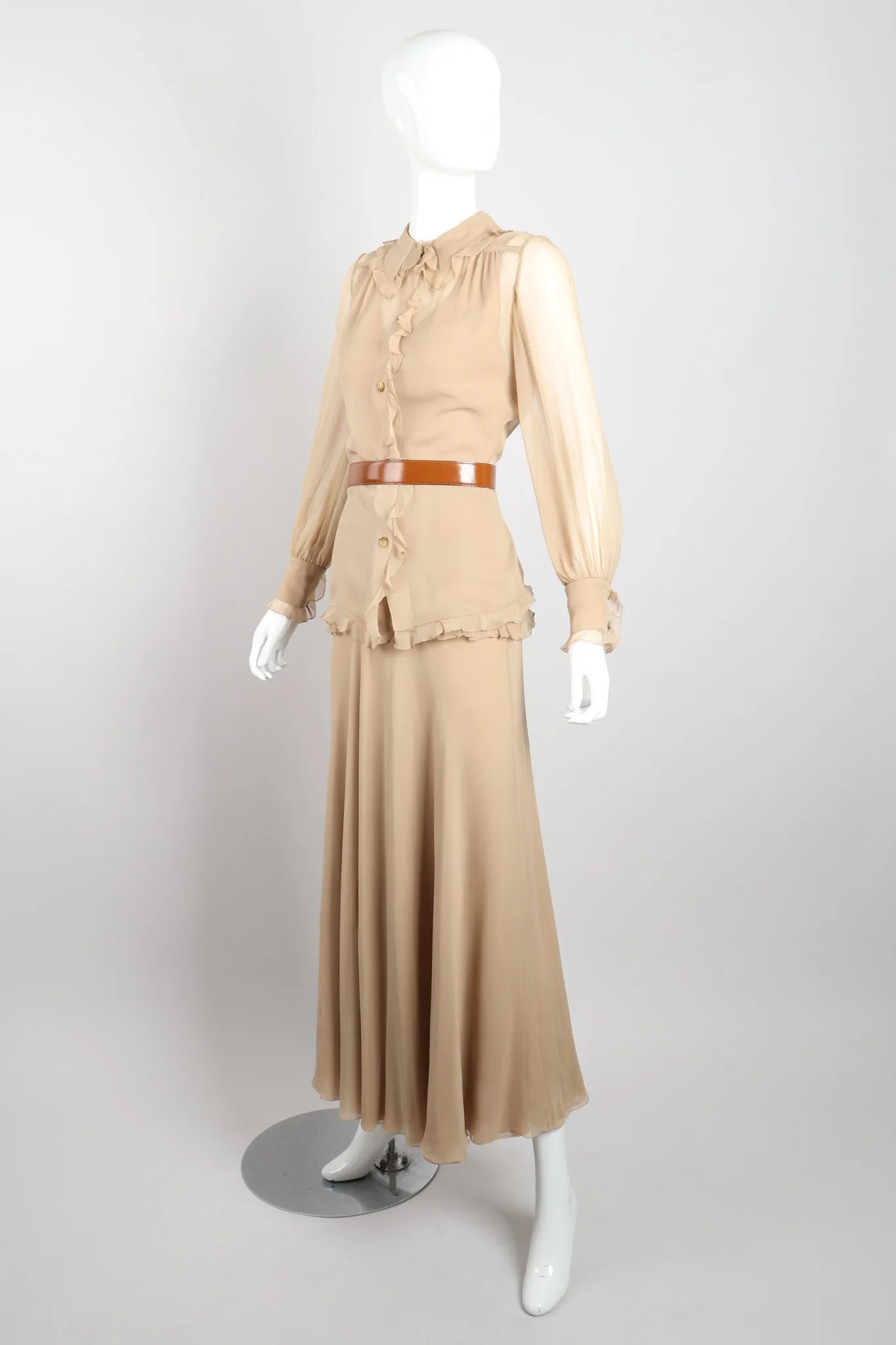 Chiffon 3-Piece Ruffle Set